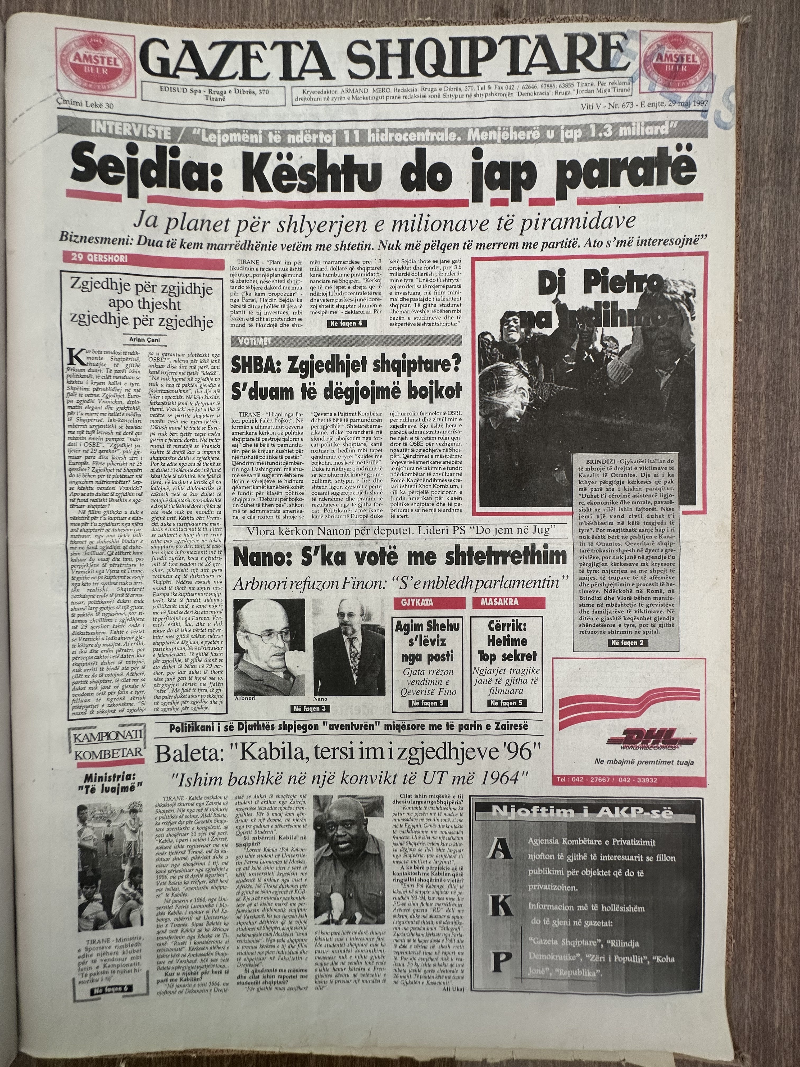Gazeta Shqiptare 1997-05-29
